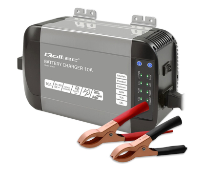 Ładowarka do akumulatorów Qoltec Monolith  (LiFePO4, AGM, GEL, SLA, 10A, 24V)